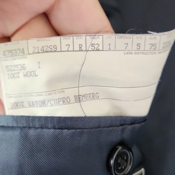 ERMENEGILDO ZEGNA | 100% Wool Blazer Navy Sz 52 - Picture 9 of 10